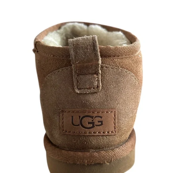 UGG Classic Ultra Mini Boots in Chestnut - Picture 9 of 12